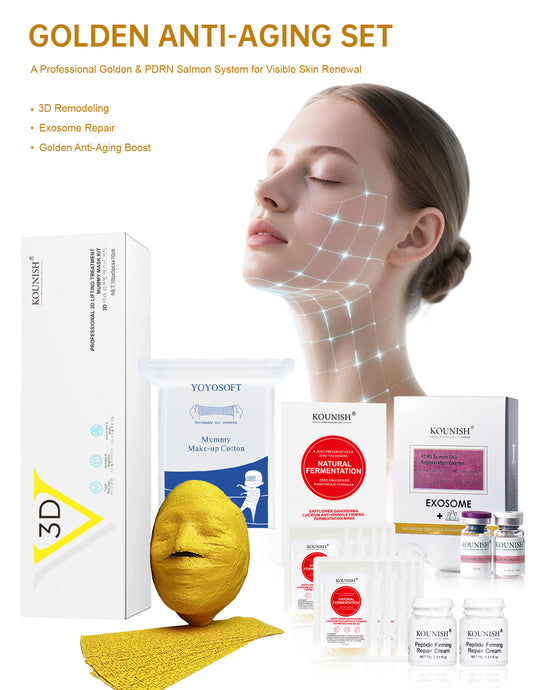 KOUNISH Golden Anti-Aging Set | PDRN Salmon DNA & Exosome 3D Lifting Kit