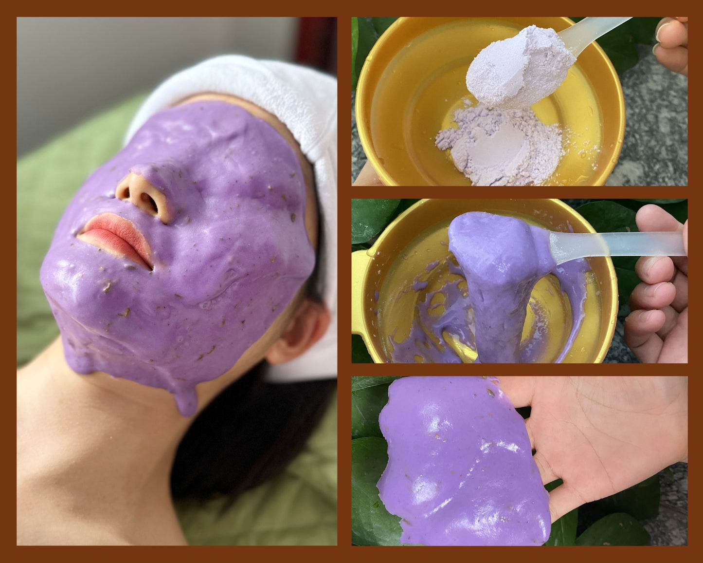 Purple Bloom Lavender Modeling Mask